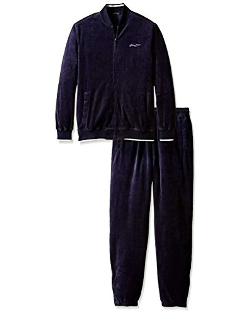 Sean John Classic Navy Velour Track Suit
